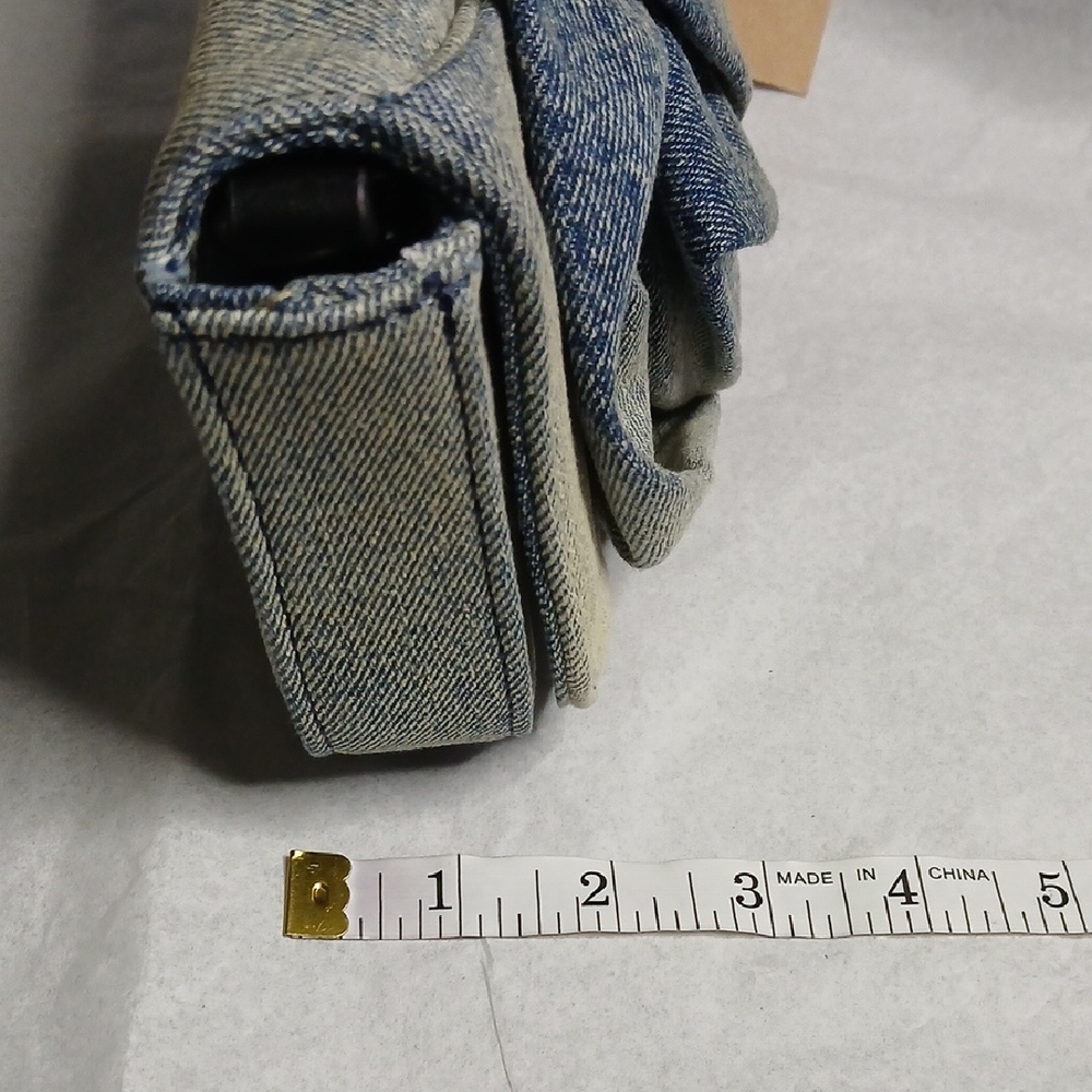 Steve Madden Washed Blue Denim Borla Crossbody - Picture 16 of 16
